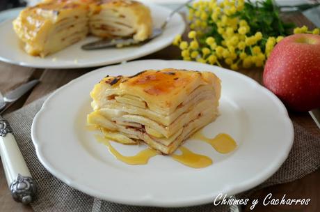Lasaña Cake de Manzana y Crema Pastelera
