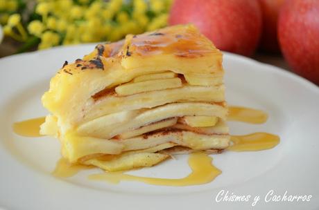 Lasaña Cake de Manzana y Crema Pastelera