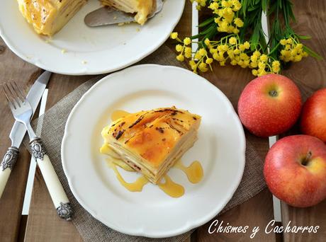 Lasaña Cake de Manzana y Crema Pastelera