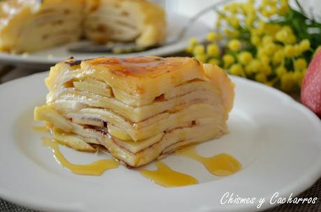Lasaña Cake de Manzana y Crema Pastelera