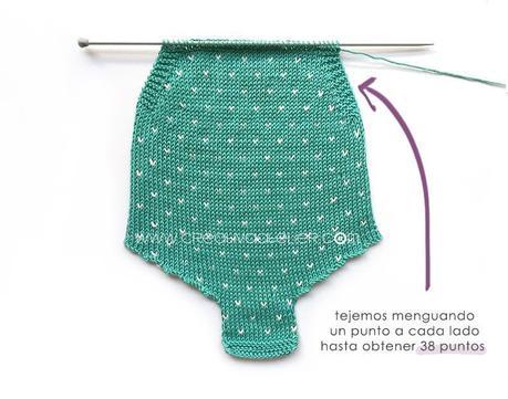 Peto de punto de bebé “Topitos” – Patrón y tutorial DIY a dos agujas