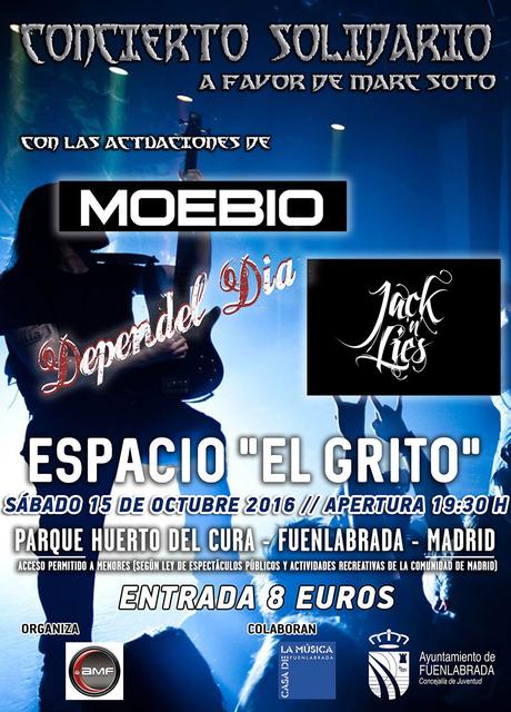 Concierto Solidario de Jack 'n' Lies, Moebio y Dependel Día en El Grito