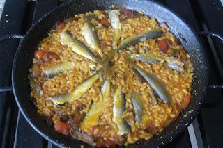 Arroz con sardinas