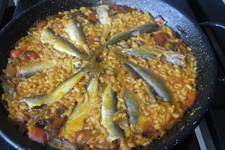 Arroz con sardinas