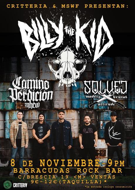 Concierto de Billy the Kid, Camino a la perdición y Solvej en Barracudas Concierto de Billy the Kid, Camino a la perdición y Solvej en Barracudas