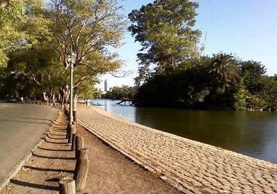 Espacio verde con lago artificial Espacio verde con lago artificial