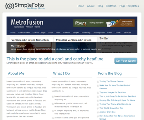 Simplefolio WordPress Theme