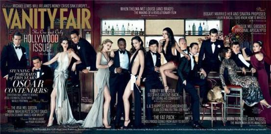 Espectacular portada de Vanity Fair dedicada a los Oscar de Hollywood. Behind the scenes vídeo