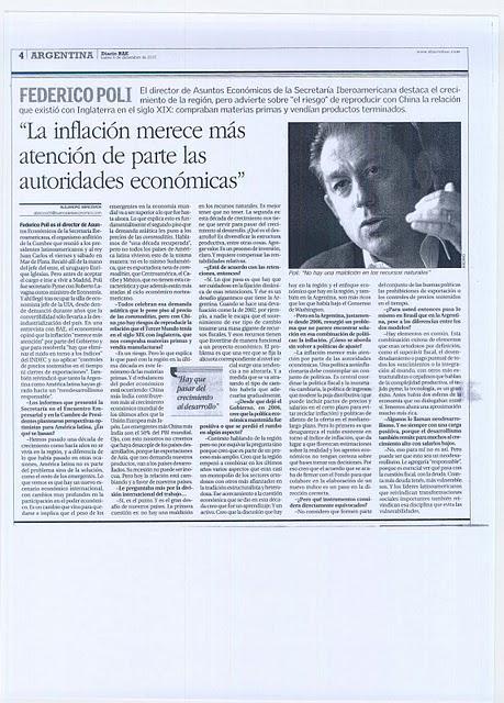 3 Entrevistas sobre economía latinoamericana (y argentina) a Federico Poli (Buenos Aires, Diciembre 2010)