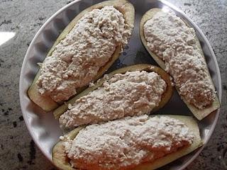 BERENJENAS RELLENAS DE PAVO Y QUESO