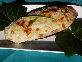 BERENJENAS RELLENAS DE PAVO Y QUESO