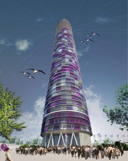 Primer premio Concurso Nacional de Ideas para la Torre Única de Telecomunicaciones / Héctor Raúl Muñiz – Jorge Eduardo Príncipe