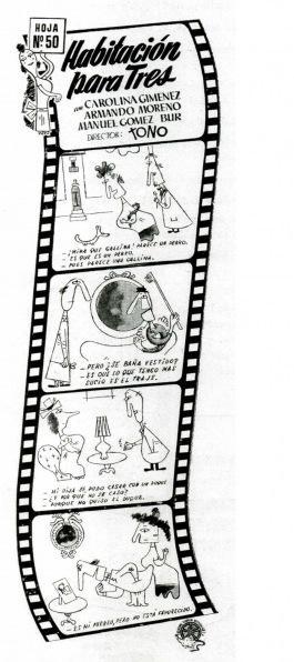 Producciones La Codorniz: Habitación para tres, humorismo español de vanguardia. Elogio a la vida excéntrica, el talento de Tono y los Celuloides rancios