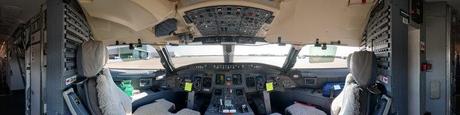 Vistas panorámicas de cabinas de aviones