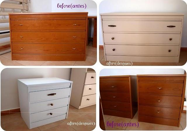 Antes y Después de los muebles de la habitación de Marta