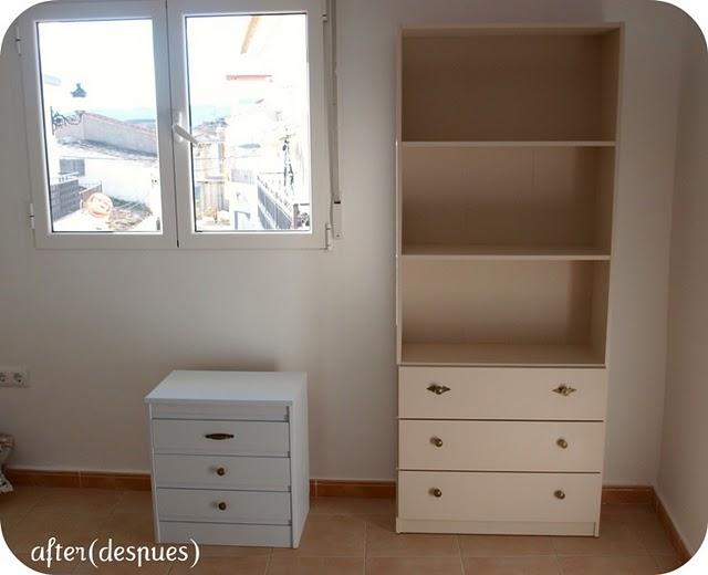 Antes y Después de los muebles de la habitación de Marta