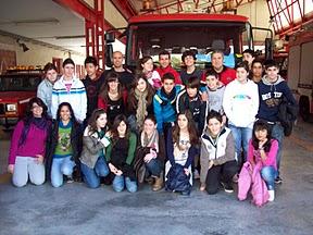 Salida de 1º y 2º de la ESO al parque de bomberos del Infante
