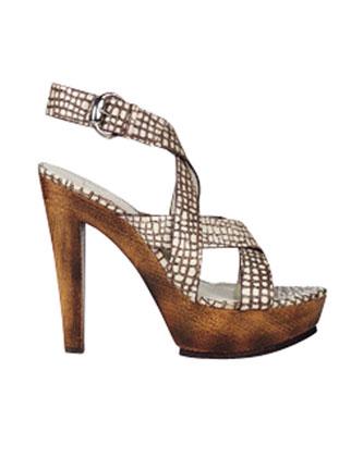 BCBGeneration croc-print wood platforms