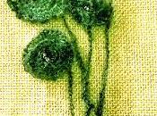 Adorno florecillas. Crochet abalorios