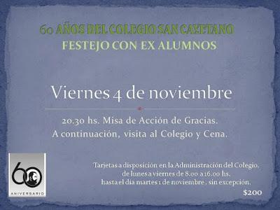 60 años del Colegio San Cayetano. La Plata. Festejo de Ex Alumnos