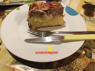 PASTEL DE TORTILLA Y CARNE