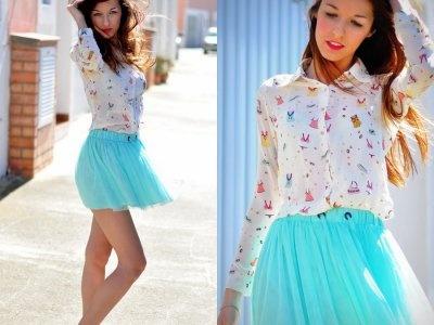 prenda estampada y color liso
