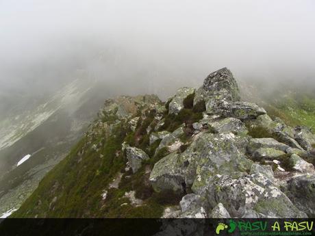 Parte baja de la arista este del Torres