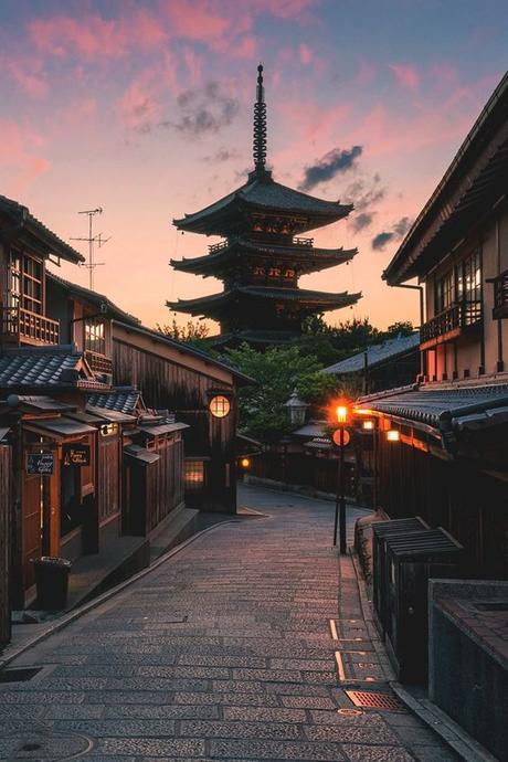 El templo Yasaka en Kyoto, Japón. Foto: Pinterest