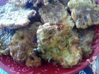 Tortitas crujientes de brécol con queso