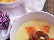 Crema tortilla patata chorizo polvo tomate