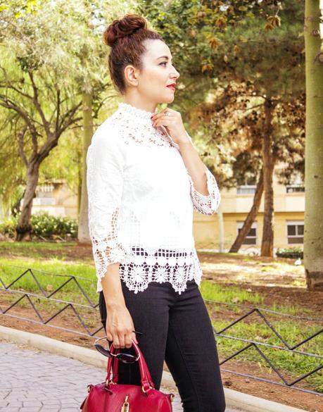 Blusa de Encaje-Lace Blouse