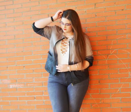 Outfit of the day ~ Body & Degradé en tonos grises - Curvy Girl