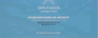 INTERVENCION DEL DIPUTADO MARTINEZ - SESION MIERCOLES 19 DE OCTUBRE 2016