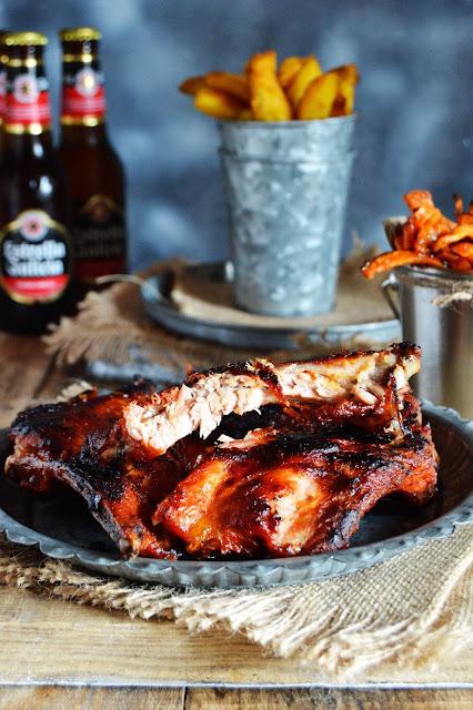 Costillas de cerdo a la barbacoa