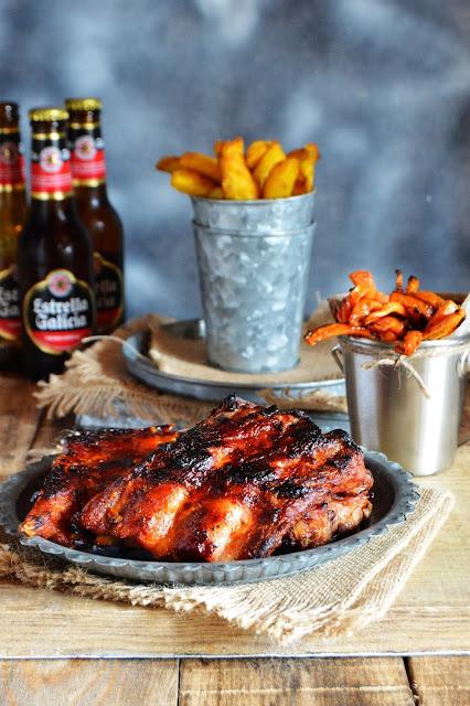 Costillas de cerdo a la barbacoa