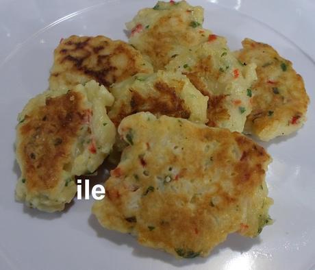 Cakes de arroz y verduras