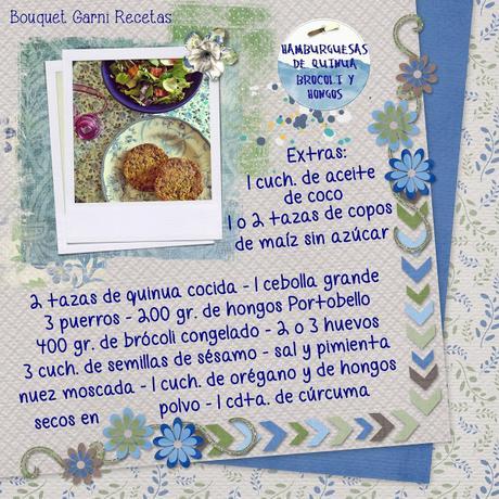 Hamburguesas de quinua, brócoli y hongos Hamburguesas de quinua, brócoli y hongos