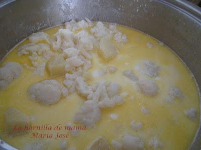 Crema de coliflor y patata
