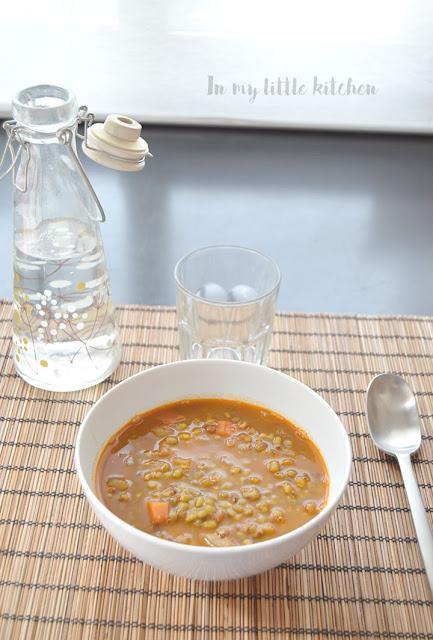 Soja con verduras al curry