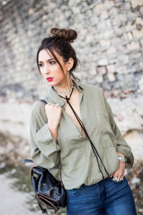 khaki shirt