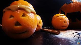 Pie calabaza de halloween