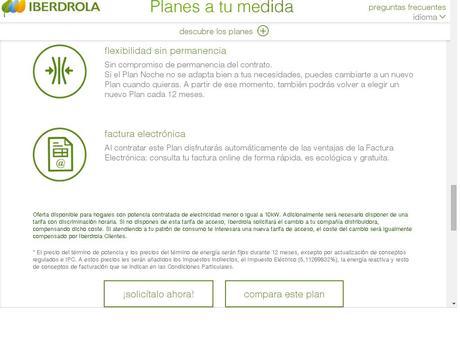 Iberdrola. Solicitar planes