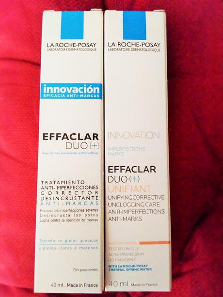 EFFACLAR DUO+ Y EFFACLAR DUO CON COLOR DE LA ROCHE POSAY.