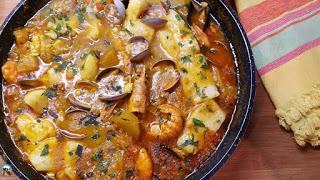 Suquet de pescado con mariscos