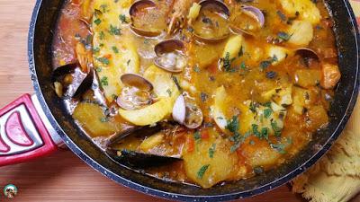Suquet de pescado con mariscos