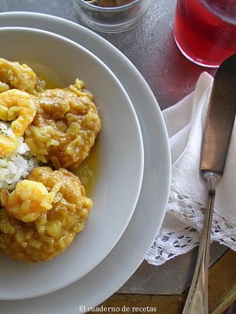 Albóndigas de Choco en Salsa de Gambas