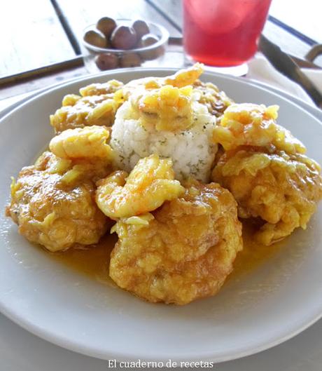 Albóndigas de Choco en Salsa de Gambas