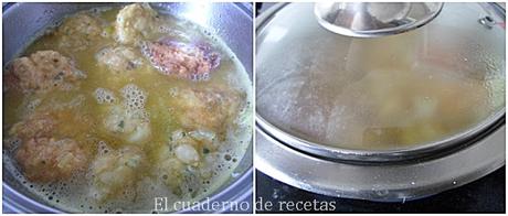 Albóndigas de Choco en Salsa de Gambas