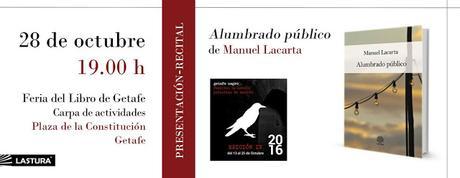 PRESENTACIÓN DEL LIBRO DE POEMAS ALUMBRADO PÚBLICO, DE MANUEL LACARTA