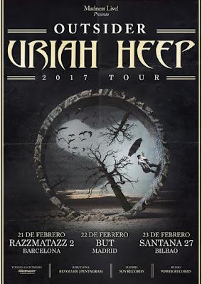 Uriah Heep en Barcelona, Madrid y Bilbao en febrero de 2017